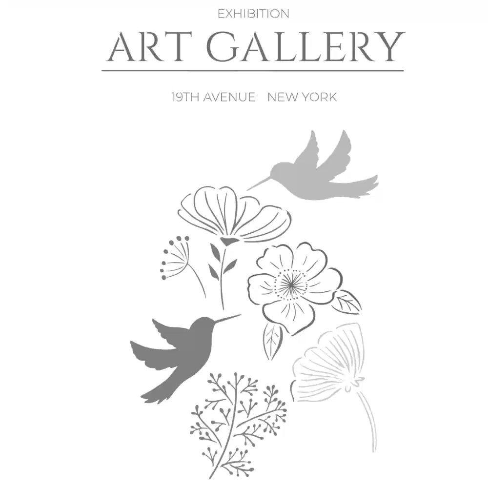 Lot de 2 Pochoirs déco Affiches Galerie