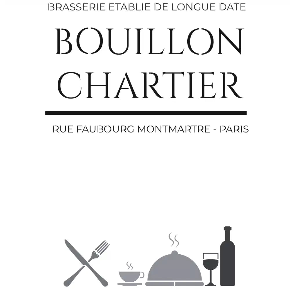 Pochoir déco Affiche Bouillon Chartier