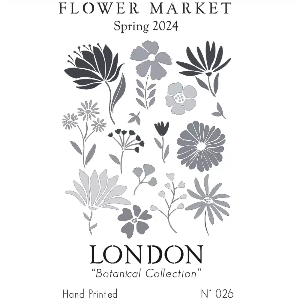 Pochoir déco Affiche Flower Market