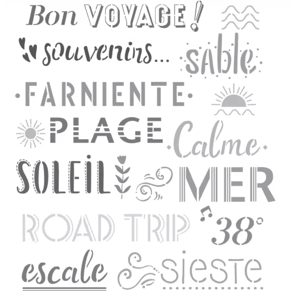 Pochoir déco Affiche Grandes vacances