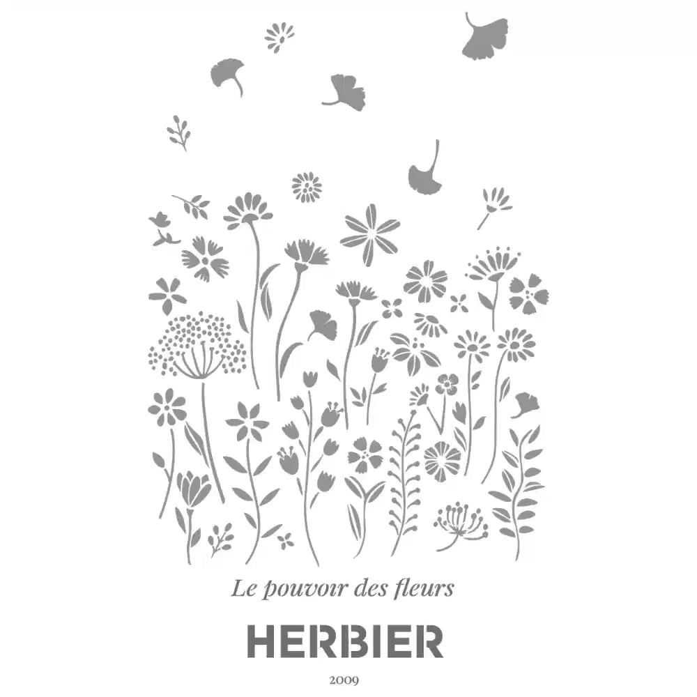 Pochoir déco Affiche Herbier