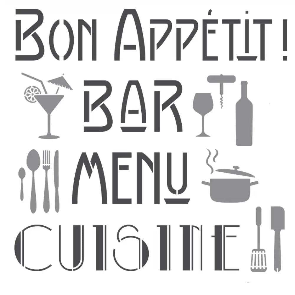 Pochoir déco Affiche Kitchen
