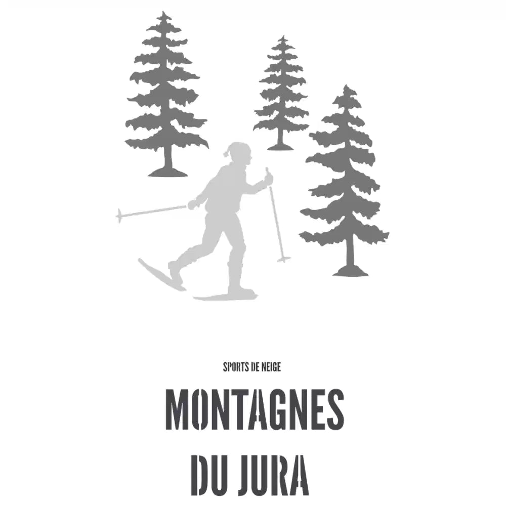 Lot de 2 Pochoirs déco Affiches Montagnes