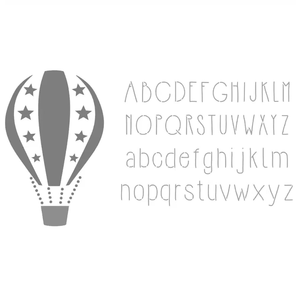 Pochoir déco Affiche Montgolfière Découverte