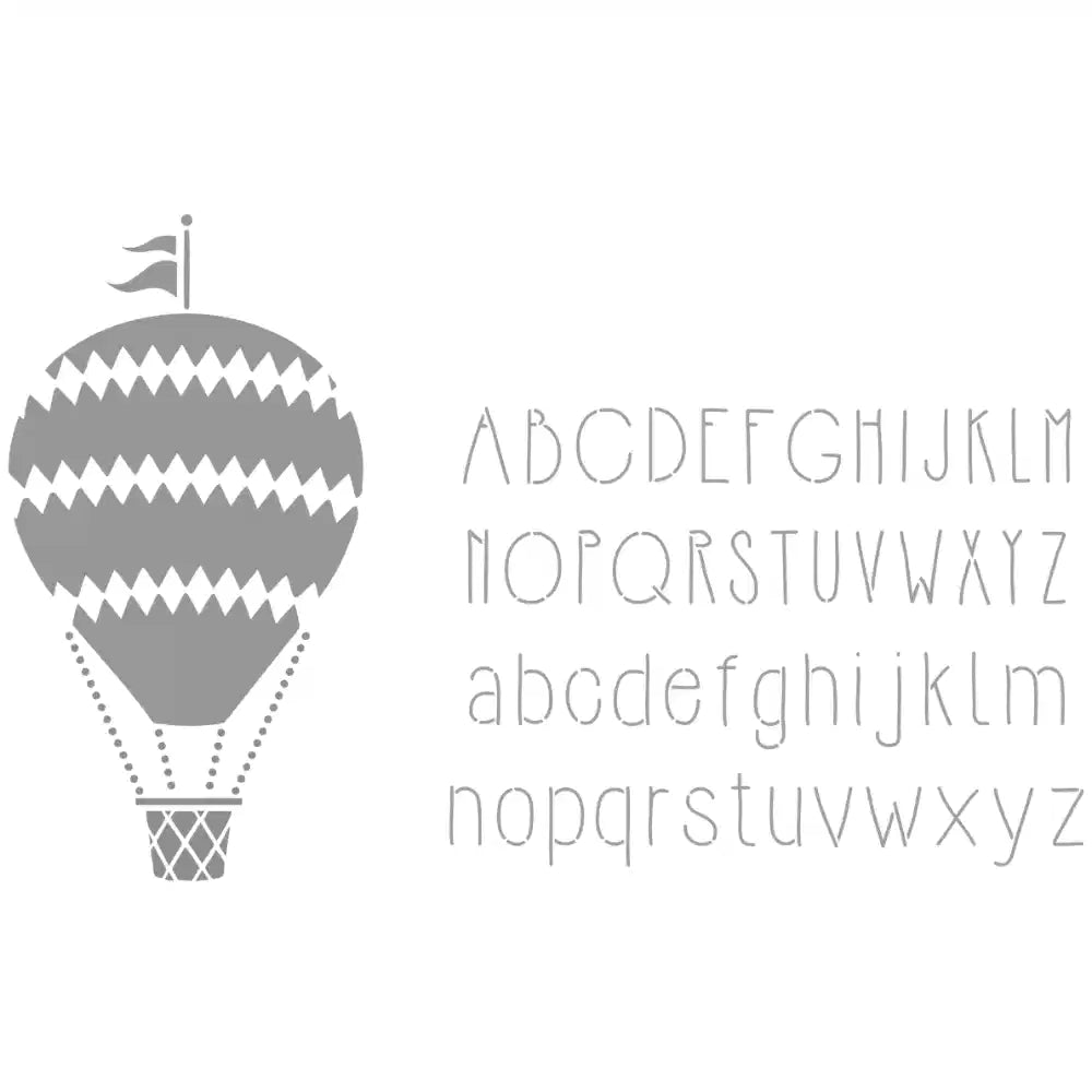 Pochoir déco Affiche Montgolfière Evasion
