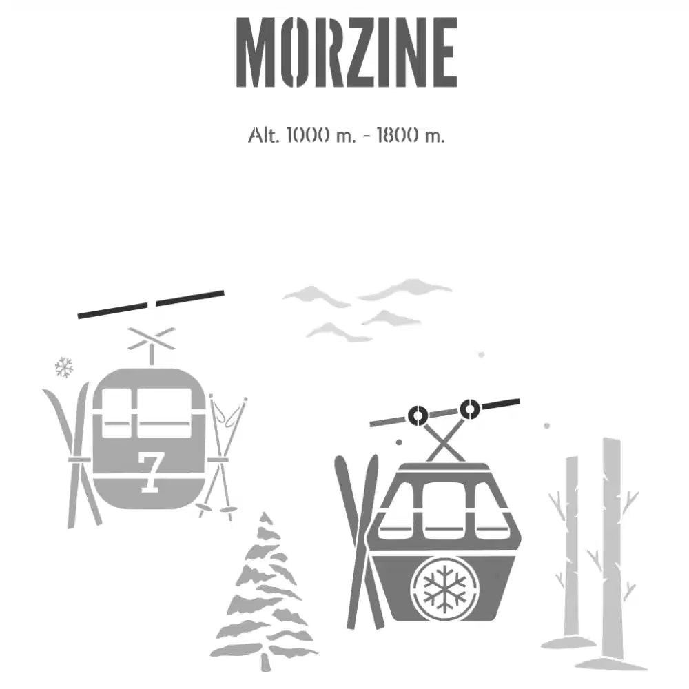 Pochoir déco Affiche Morzine
