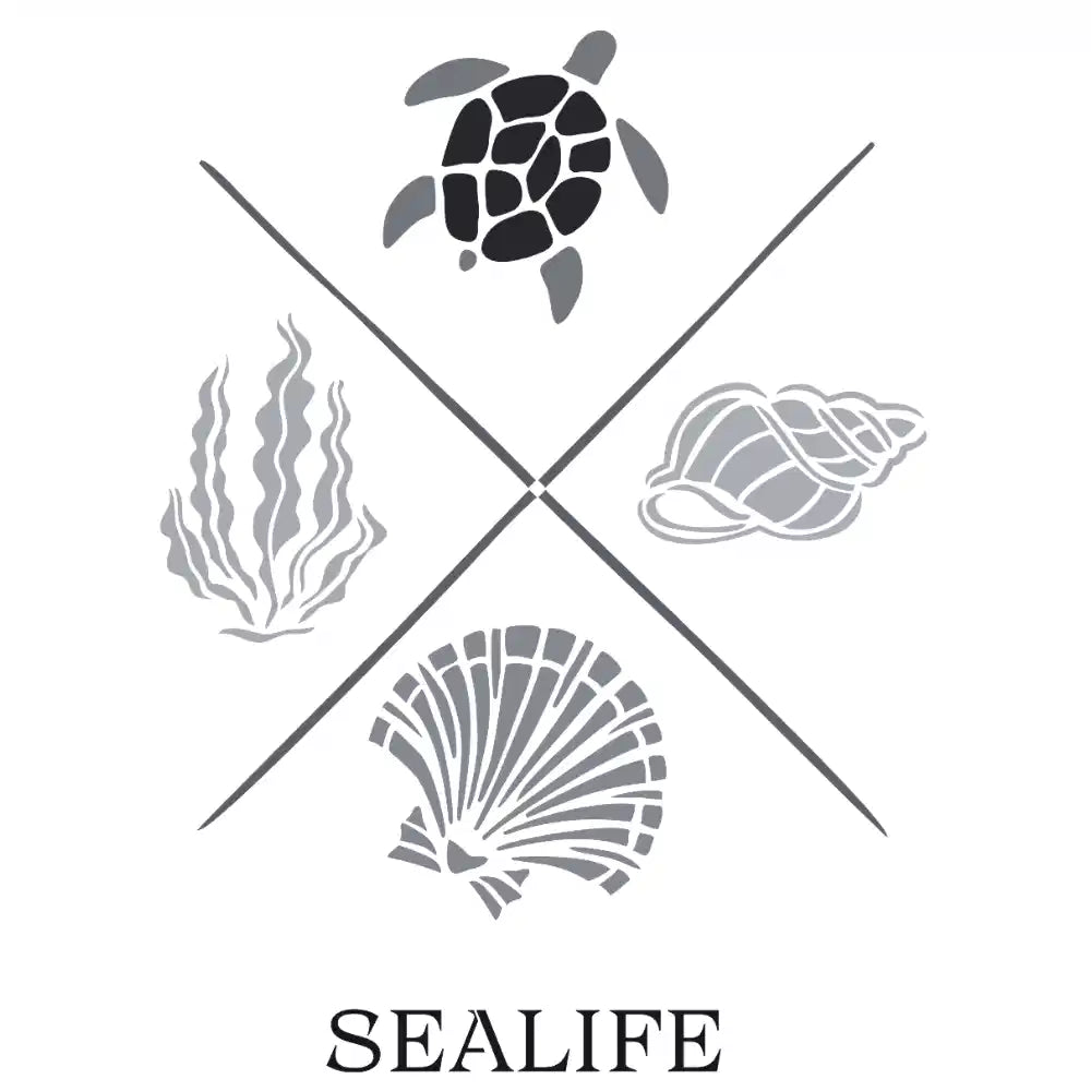 Pochoir déco Affiche Sea Life