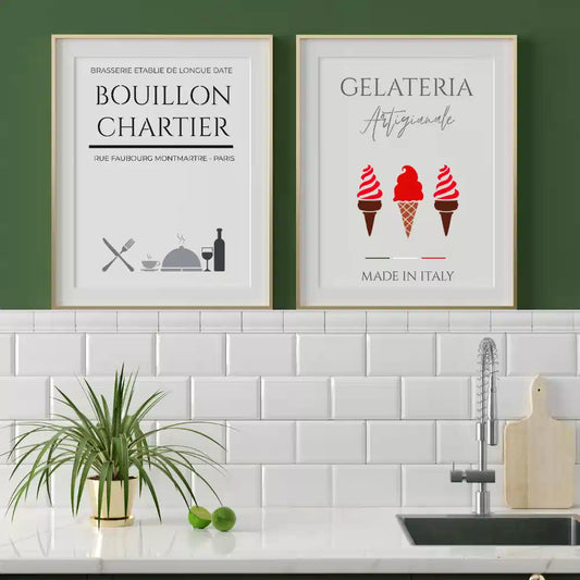 Pochoir déco Affiche Bouillon Chartier