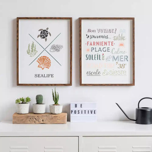 Pochoir déco Affiche Grandes vacances