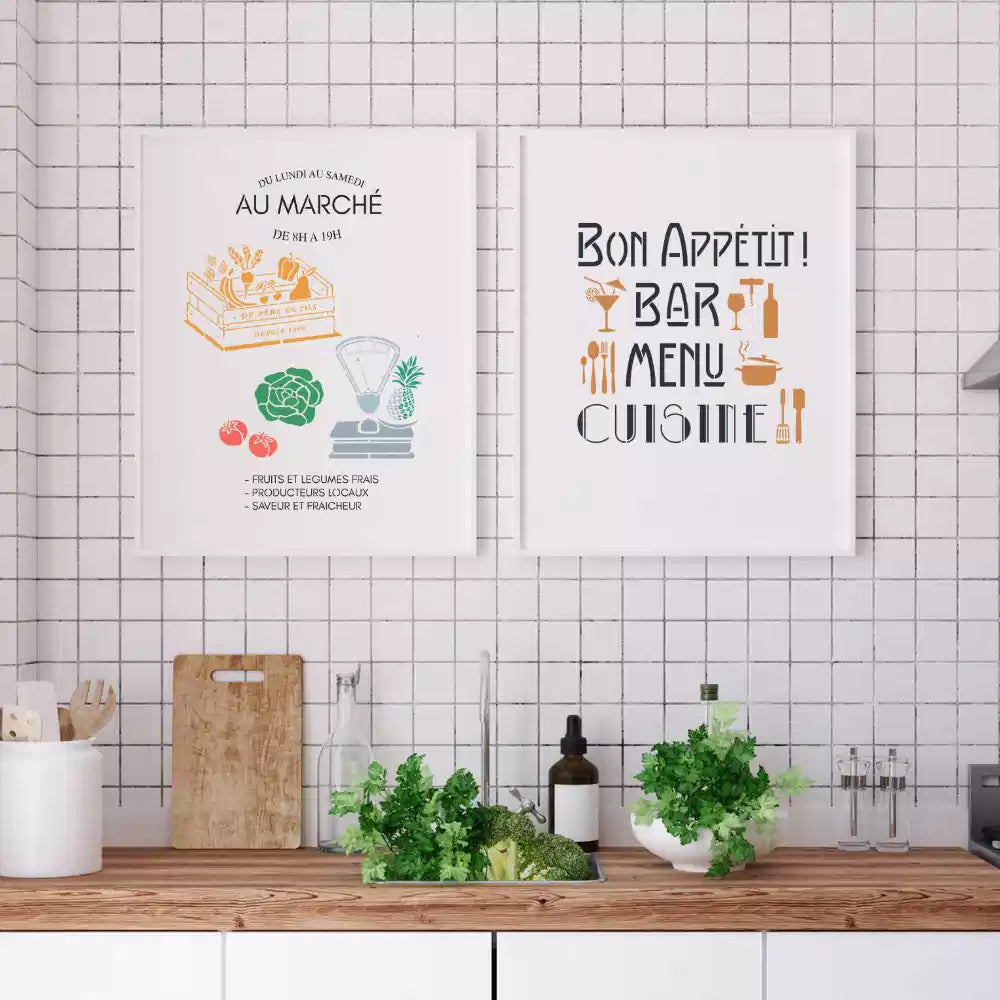 Pochoir déco Affiche Kitchen