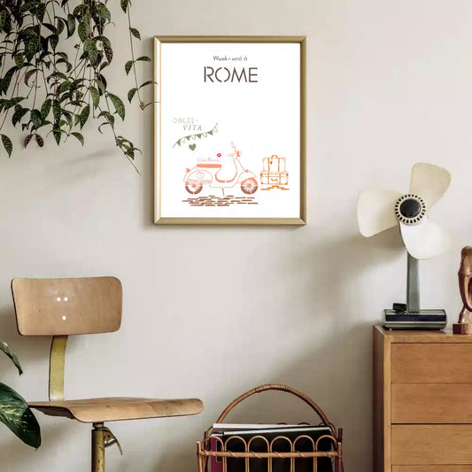 Pochoir déco Affiche Week-end à Rome