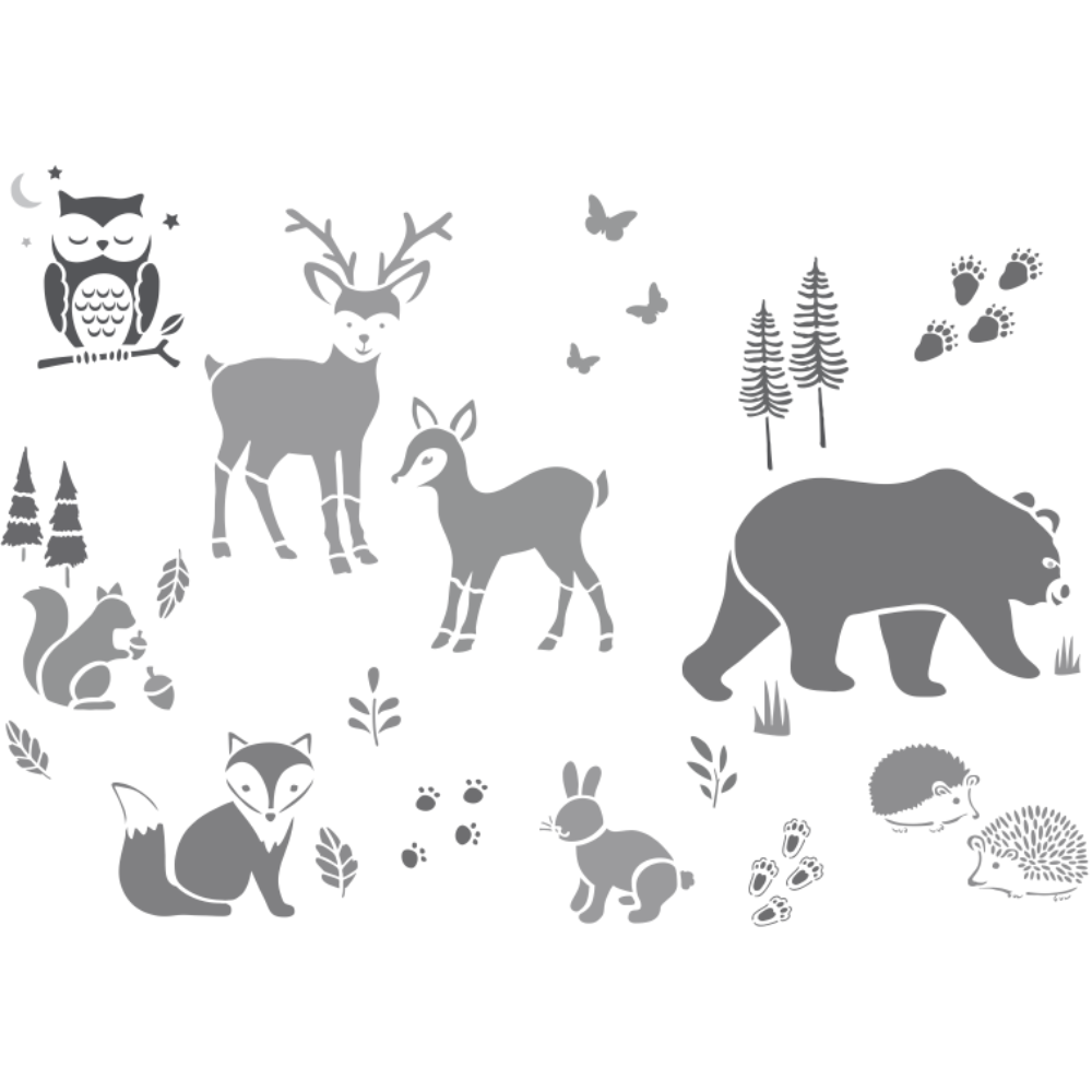 Pochoir Réutilisable Tête De Lion - 30x30cm - Matériau PET - Pour Peinture Murale, Tissu, Meuble, Déco