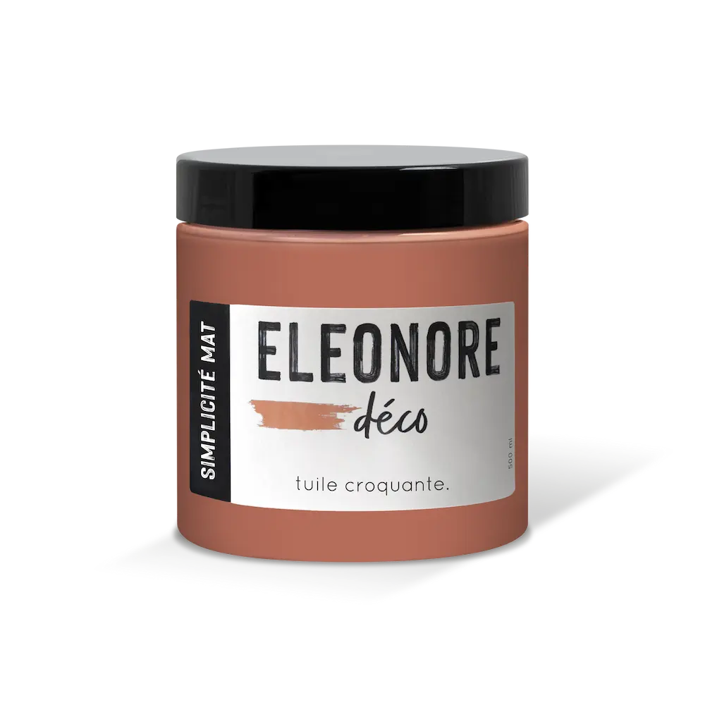 Peinture meuble Simplicité Mat 500 ML couleur rose Tuile croquante – Eléonore Déco