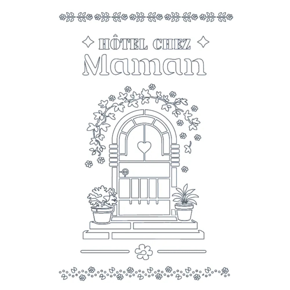 Pochoir repositionnable en mylar Hôtel Maman