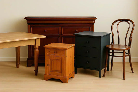 Top 5 des meubles à relooker : commode - buffet - chaise - table - chevet