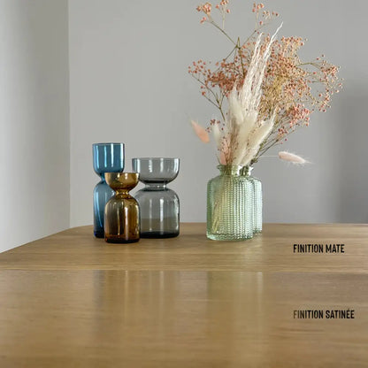 Différence de finitions du Vernis incolore mat et satin
