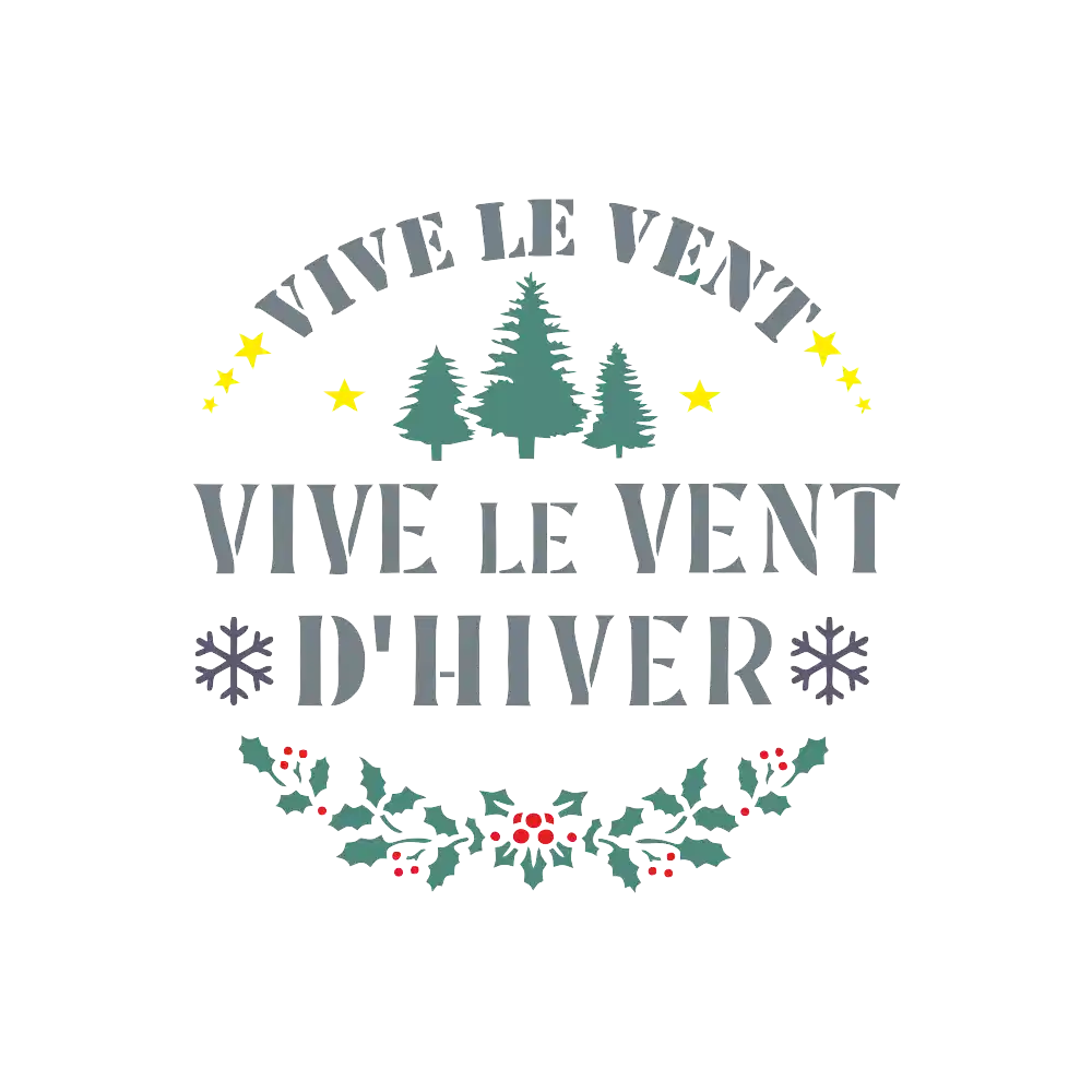 Pochoir à peindre Vive le vent