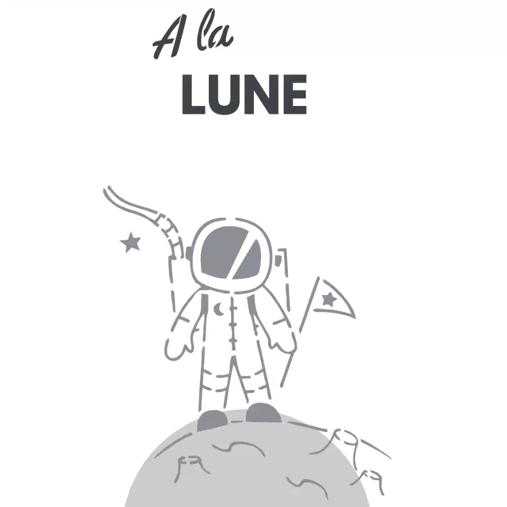 Pochoir déco Affiche A la lune