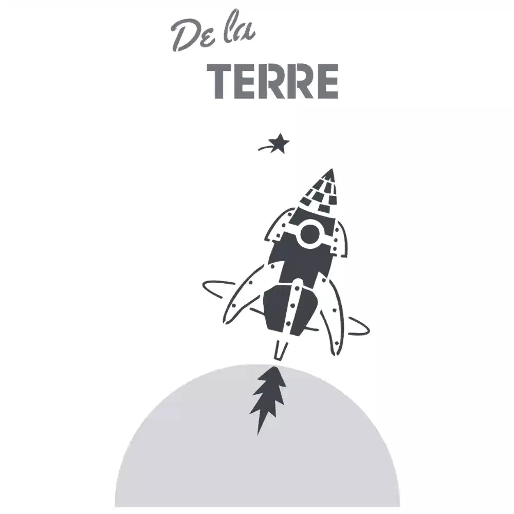 Pochoir déco Affiche De la terre