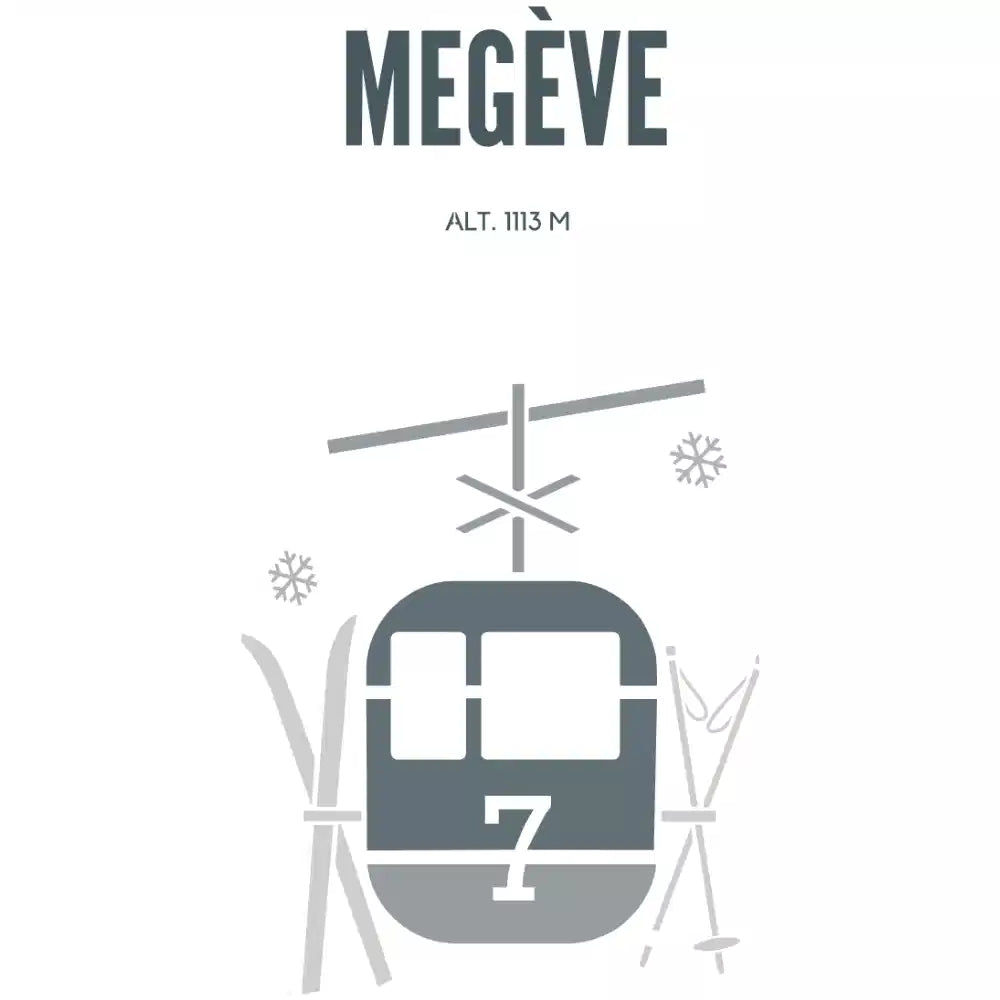 Pochoir déco Affiche Megève