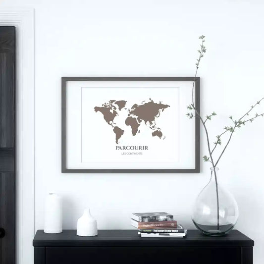 Pochoir déco Affiche Parcourir les continents