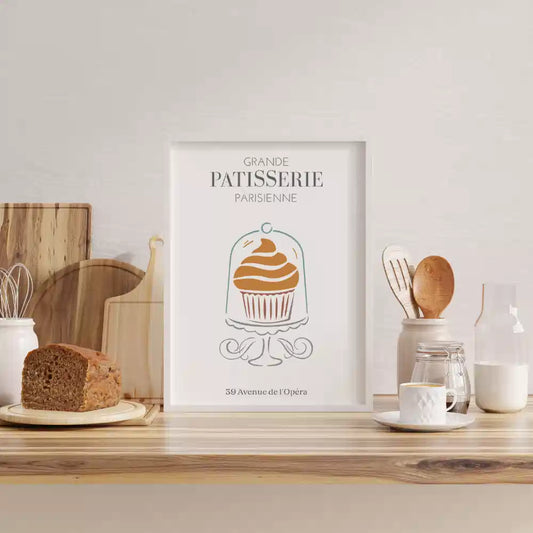 Pochoir déco Affiche Pâtisserie parisienne