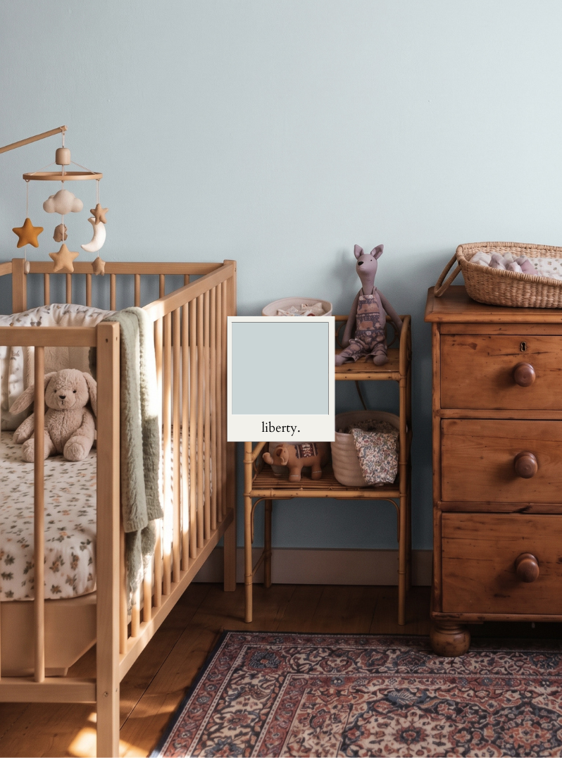 Inspiration chambre enfant couleur Liberty