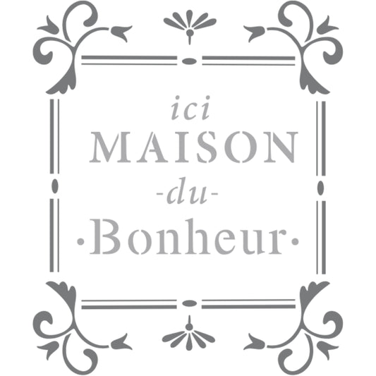 Pochoir à peindre Maison du bonheur