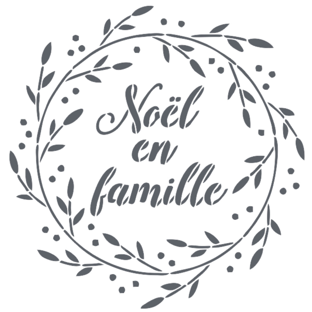 Pochoir à peindre Noël en famille