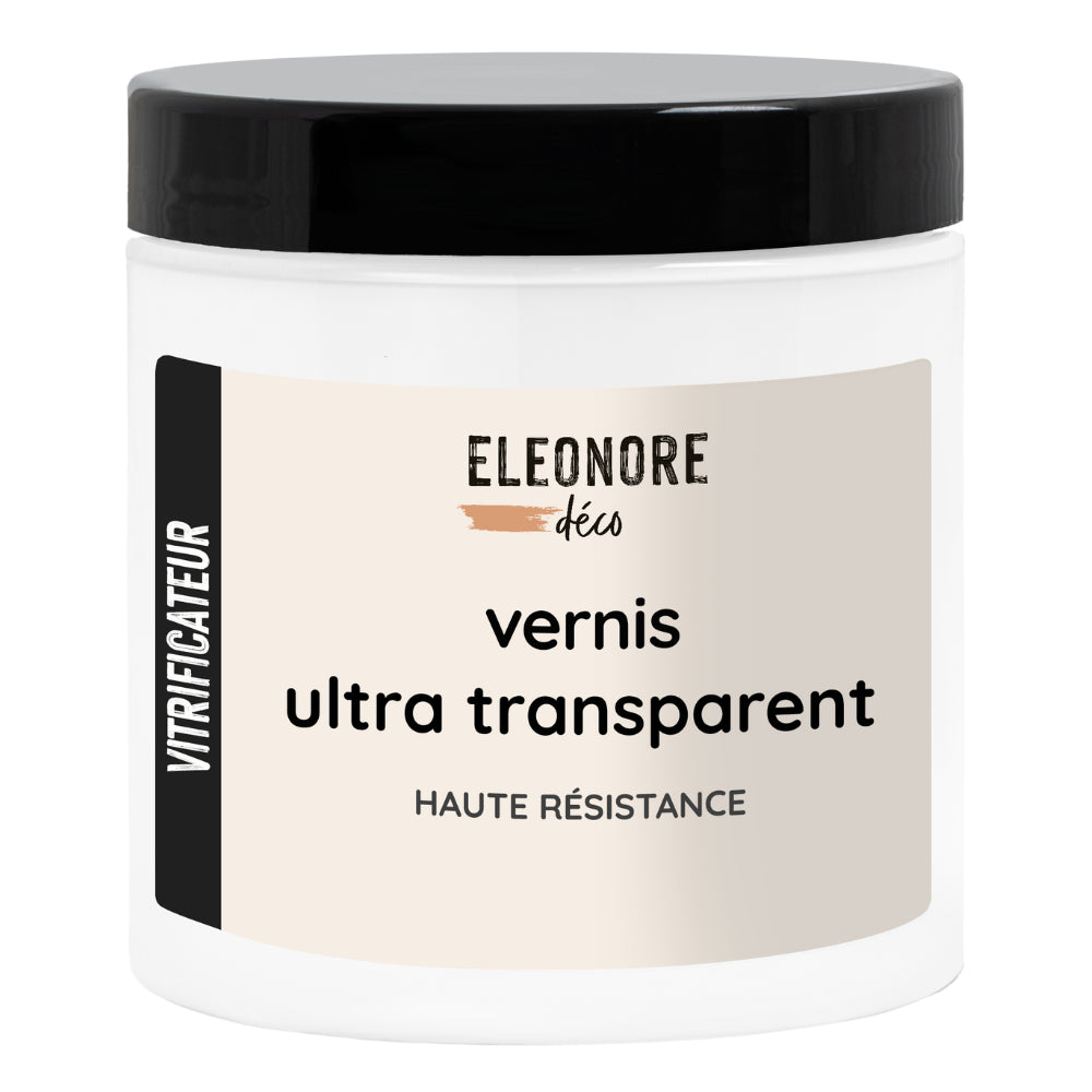 Vernis ultra transparent pour bois brut et peintures