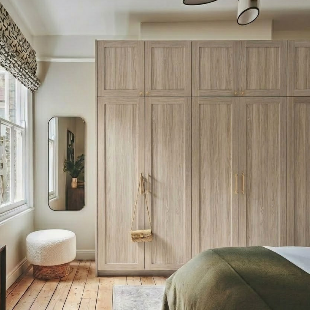 Armoire repeinte avec notre peinture Effet Bois - Sensation Bois - couleur Bois Flotté. Peinture effet bois tout support, pour meuble, cuisine et meuble en mélaminé