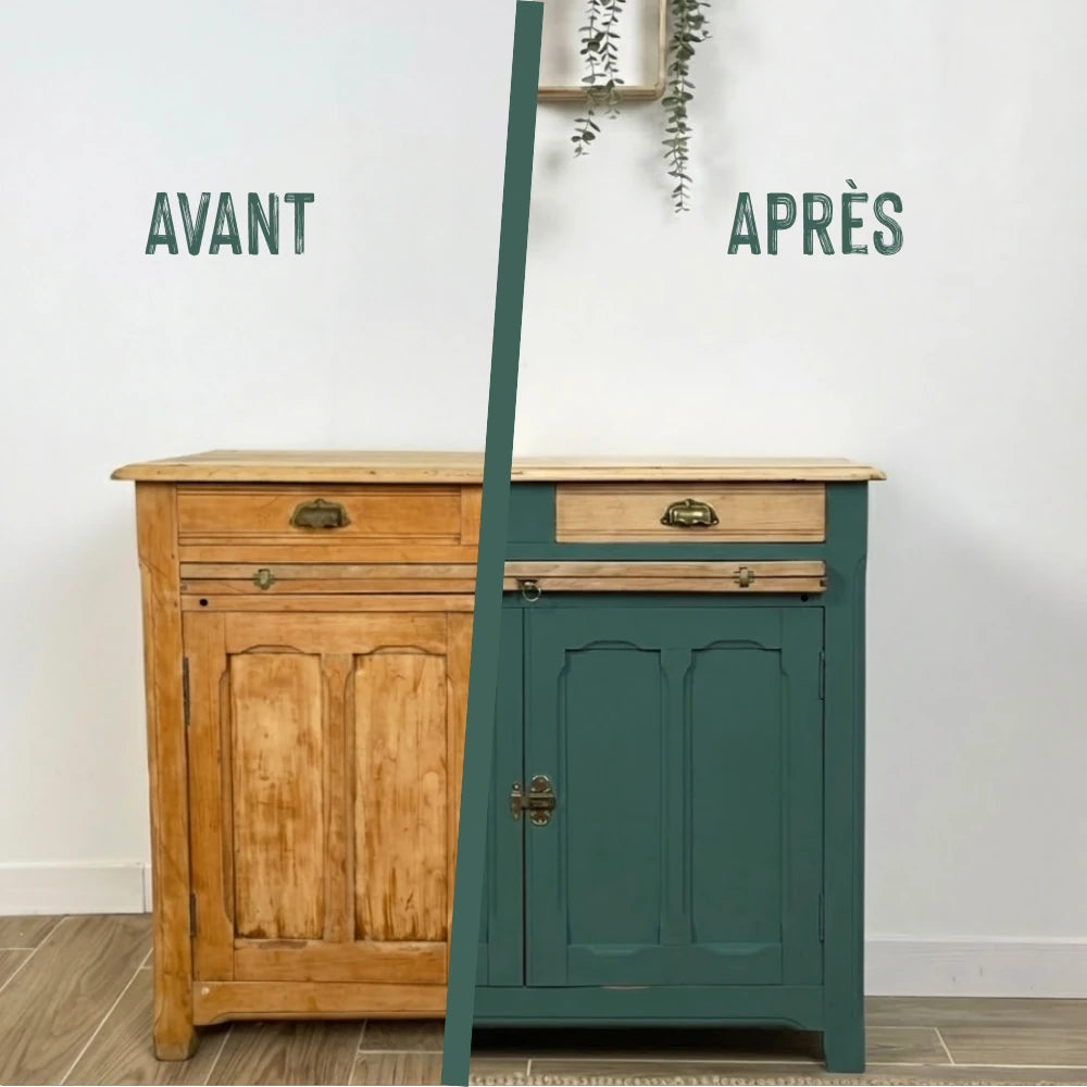 Buffet en bois relooké couleur Vertigo - peinture Eléonore Déco