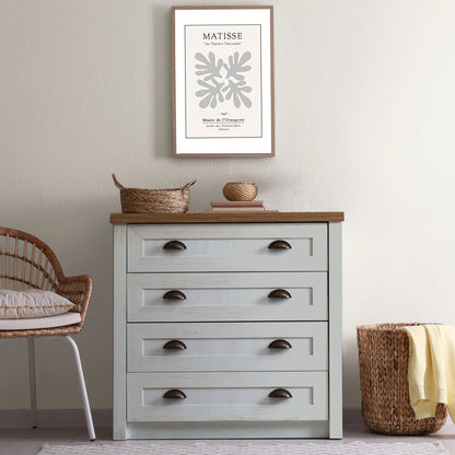 Commode relookée en couleur Calcaire – peinture Eléonore Déco.