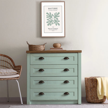 Commode relookée en couleur Jade – peinture Eléonore Déco.