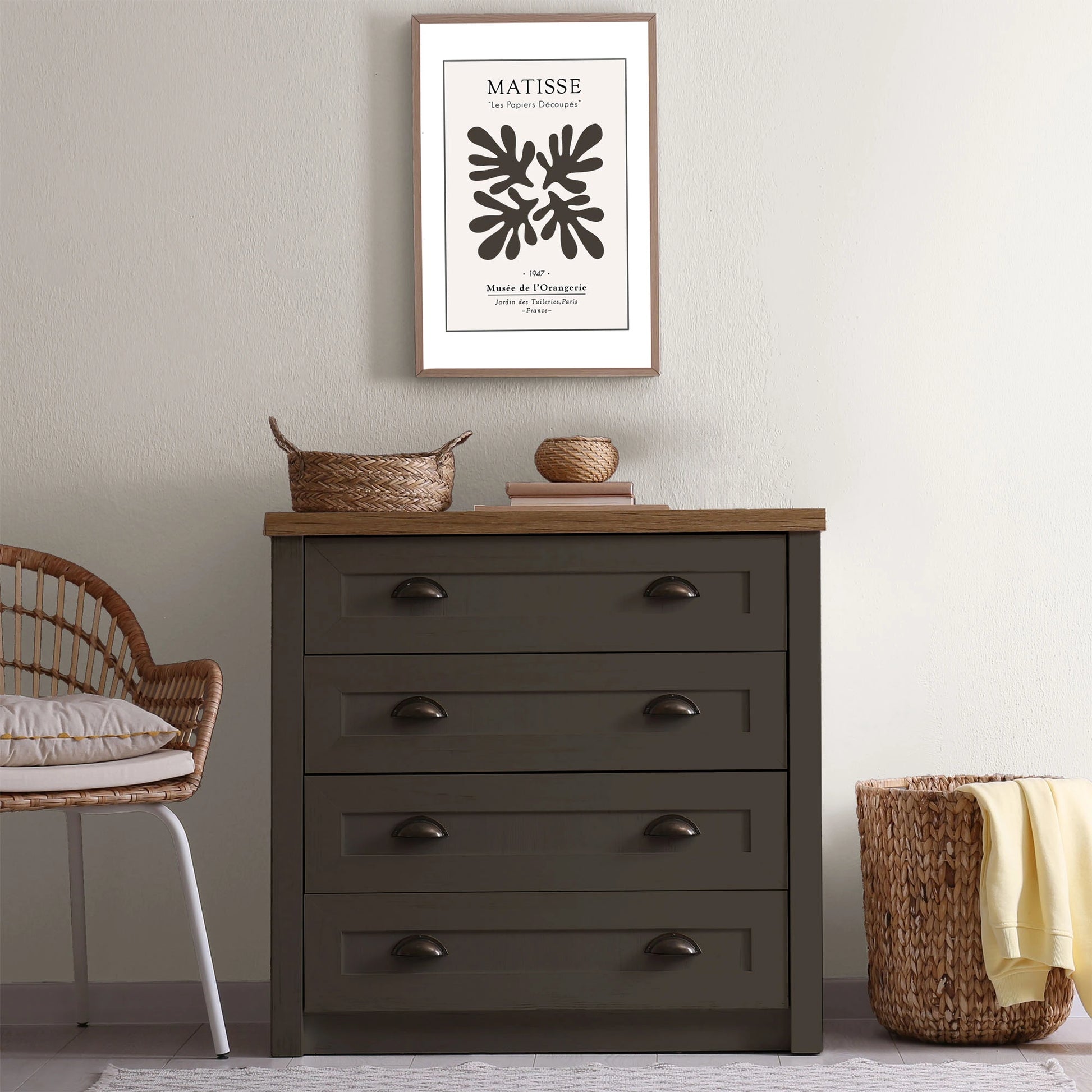 Commode relookée en couleur Wenge – peinture Eléonore Déco.