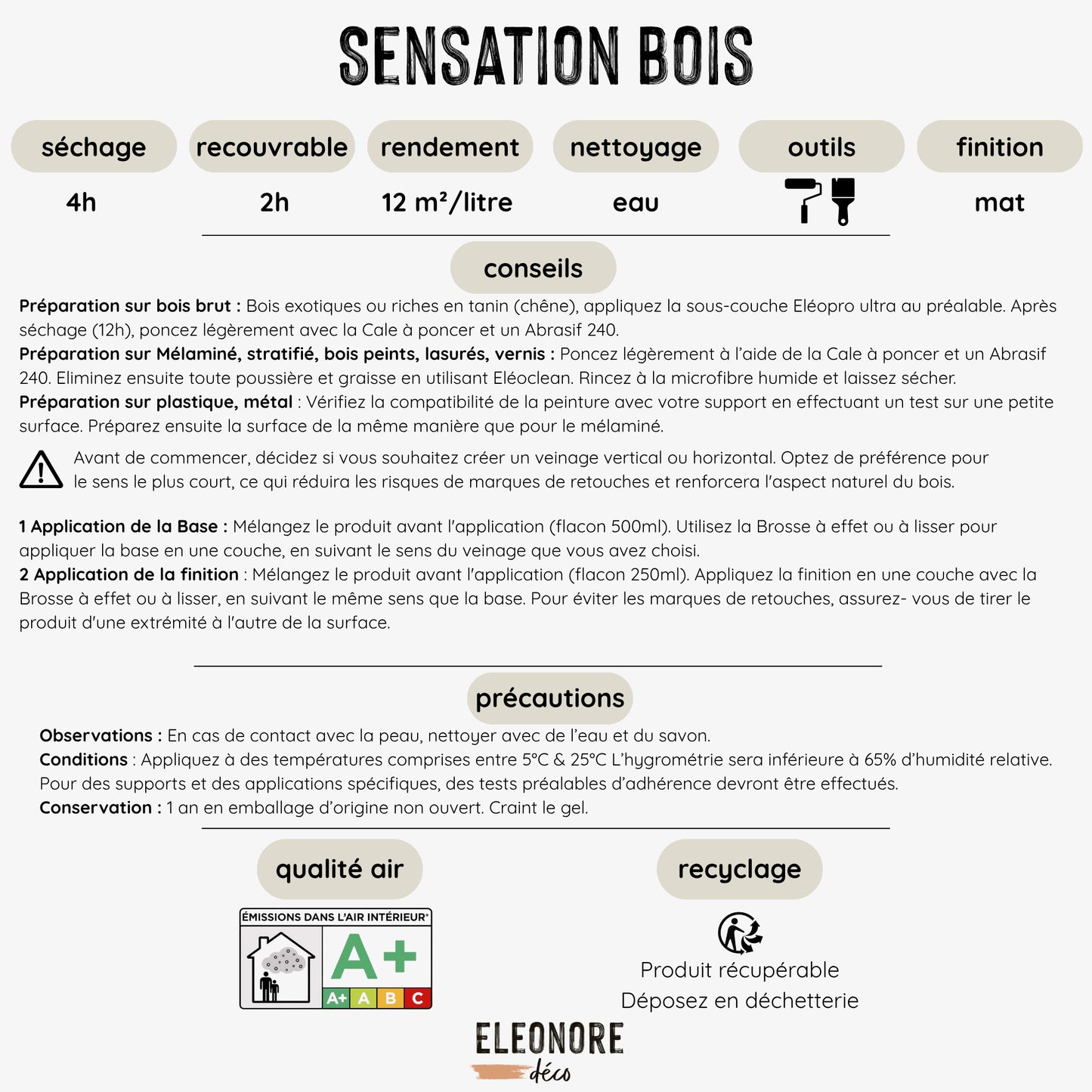 Peinture Sensation Bois Chêne naturel