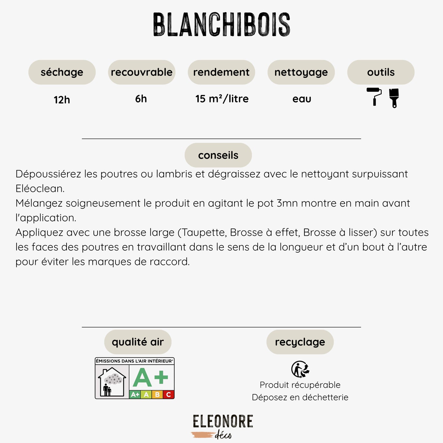 Blanchibois pour poutres et lambris