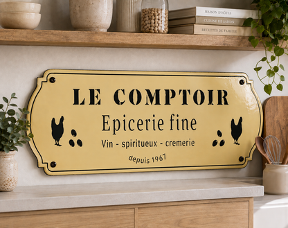 Pochoir à peindre Le Comptoir