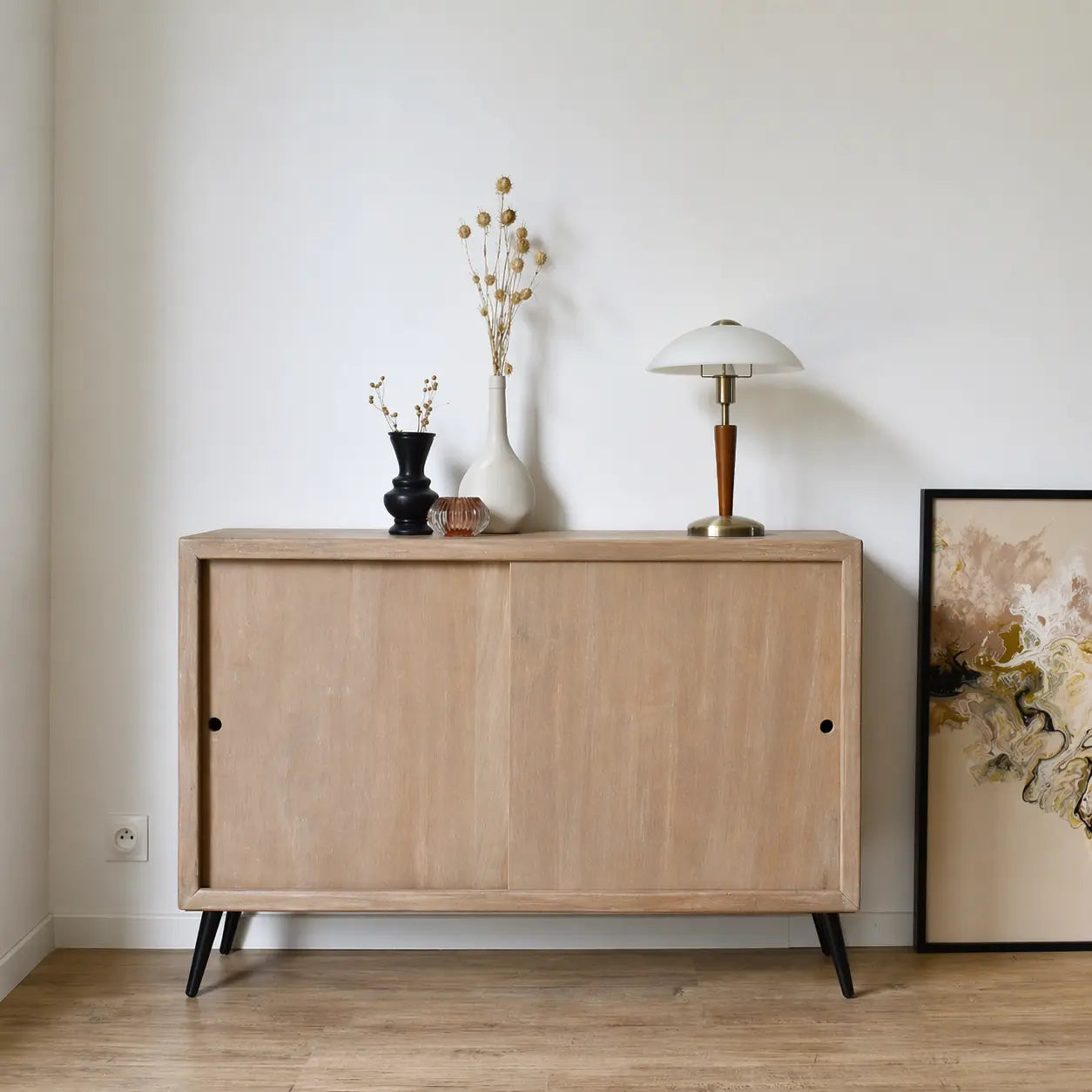 Buffet en bois brut protégé avec cire Eléonore Déco.