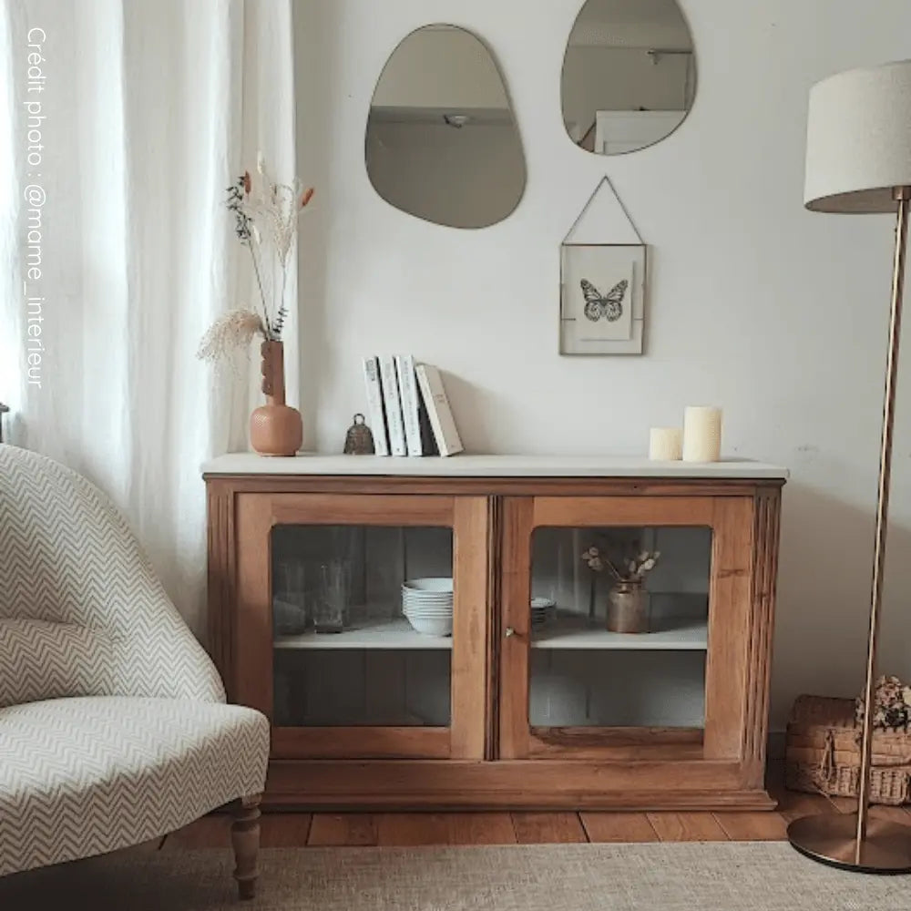 Buffet en bois protégé avec vernis ultra transparent Eléonore Déco.