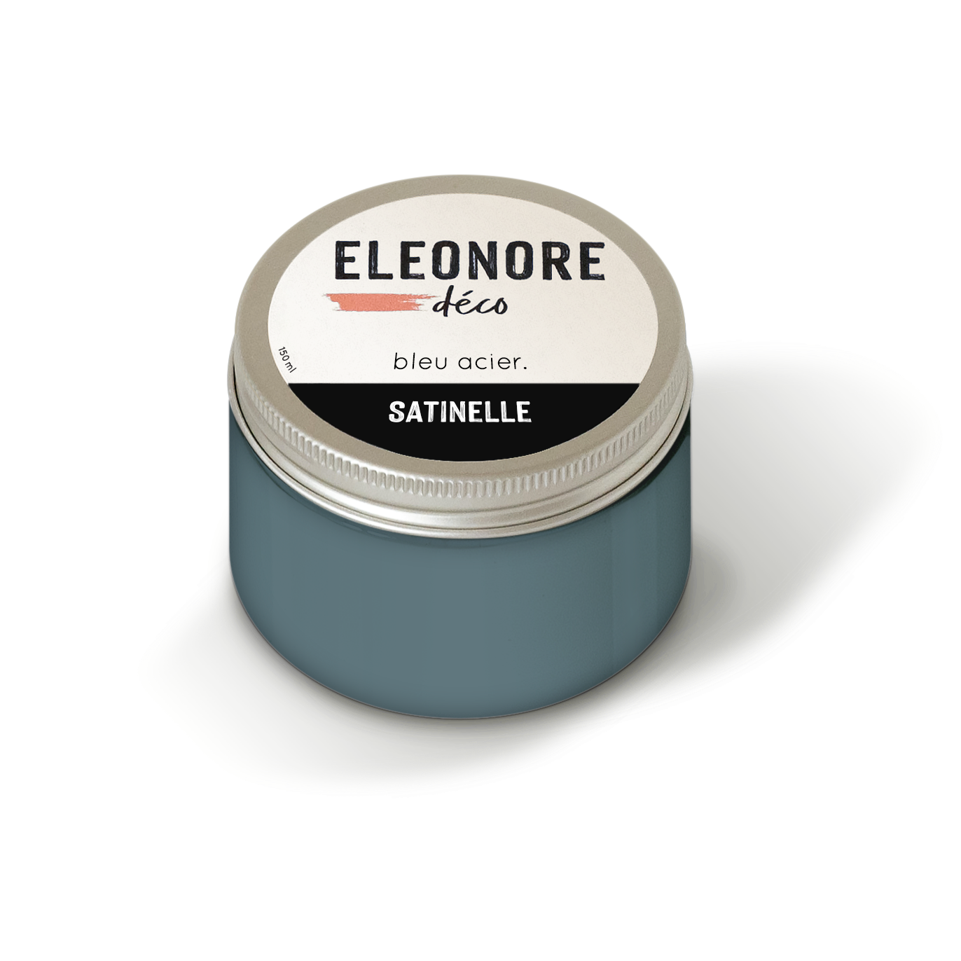 Peinture meuble Satinelle 150ml couleur Bleu acier – Eléonore Déco.
