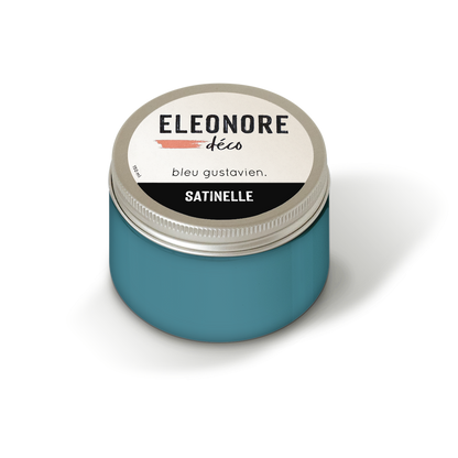Peinture meuble Satinelle 150ml couleur Bleu gustavien – Eléonore Déco.