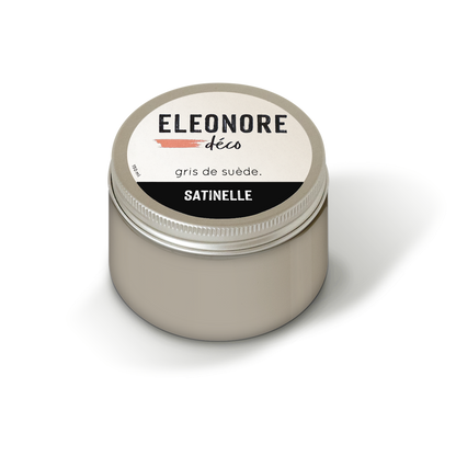 Peinture meuble Satinelle 150ml couleur Gris de suede – Eléonore Déco.