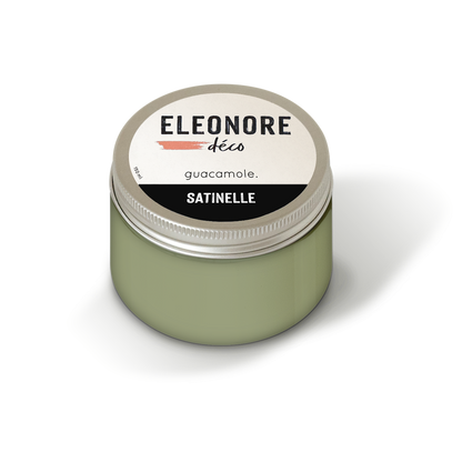Peinture meuble Satinelle 150ml couleur Guacamole – Eléonore Déco.