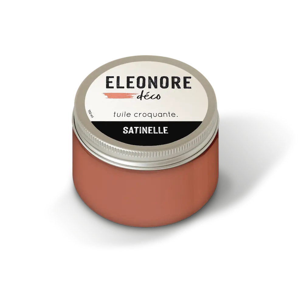 Peinture meuble Satinelle 150 ML couleur rose Tuile croquante – Eléonore Déco