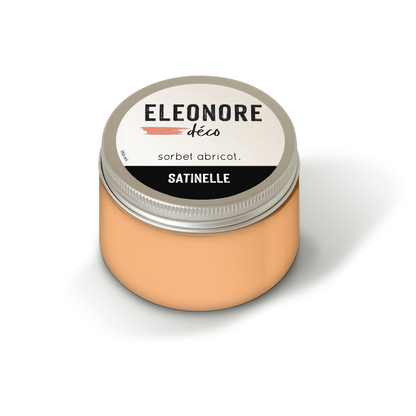 Peinture meuble Satinelle 150ml couleur Sorbet abricot – Eléonore Déco.