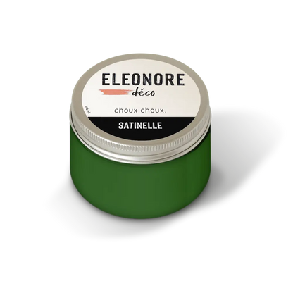 Peinture meuble Satinelle 150 ML couleur vert Choux choux – Eléonore Déco