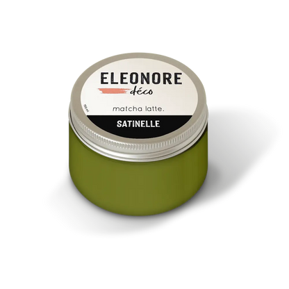 Peinture meuble Satinelle 150 ML couleur vert Matcha latte – Eléonore Déco