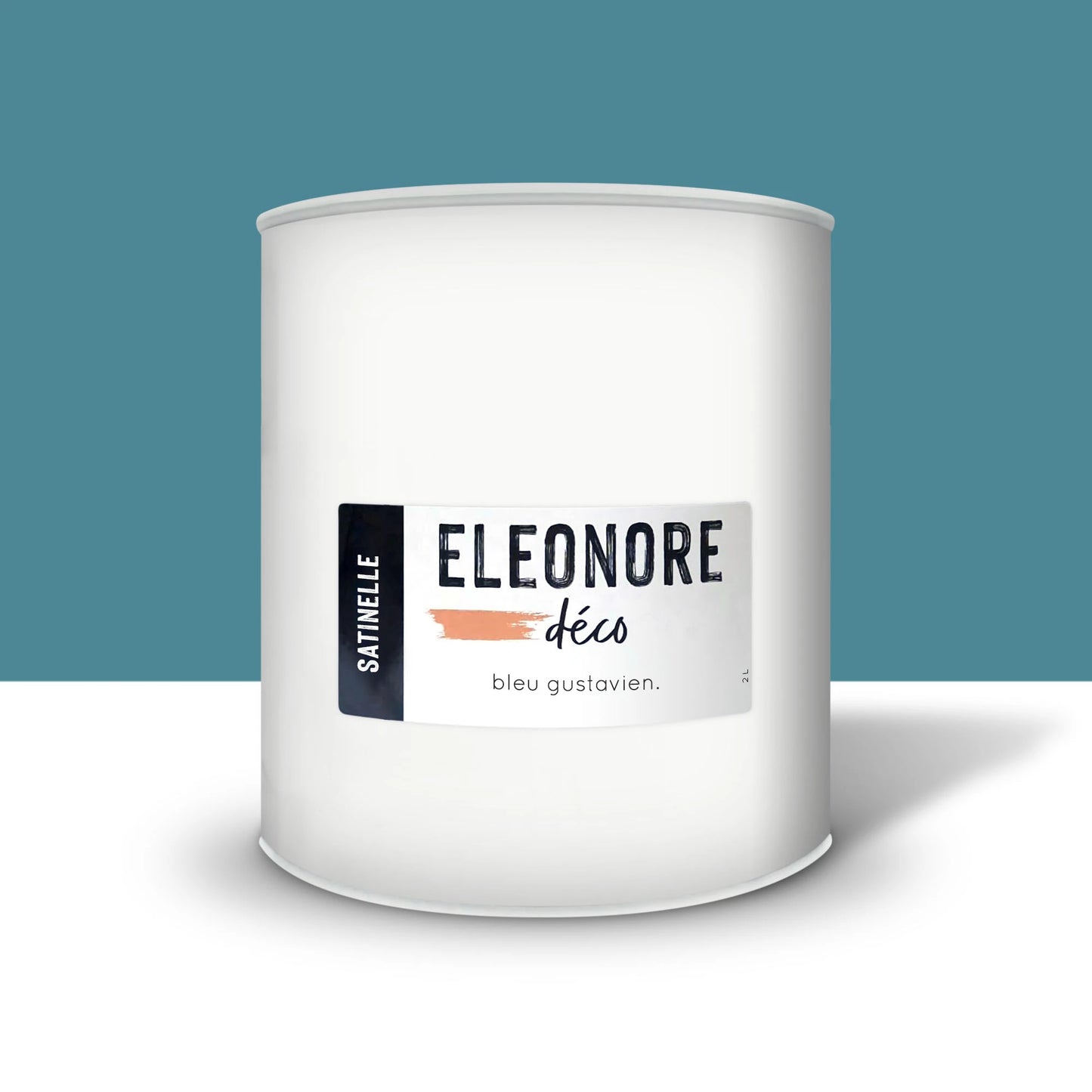 Peinture meuble Satinelle 2L couleur Bleu gustavien – Eléonore Déco.