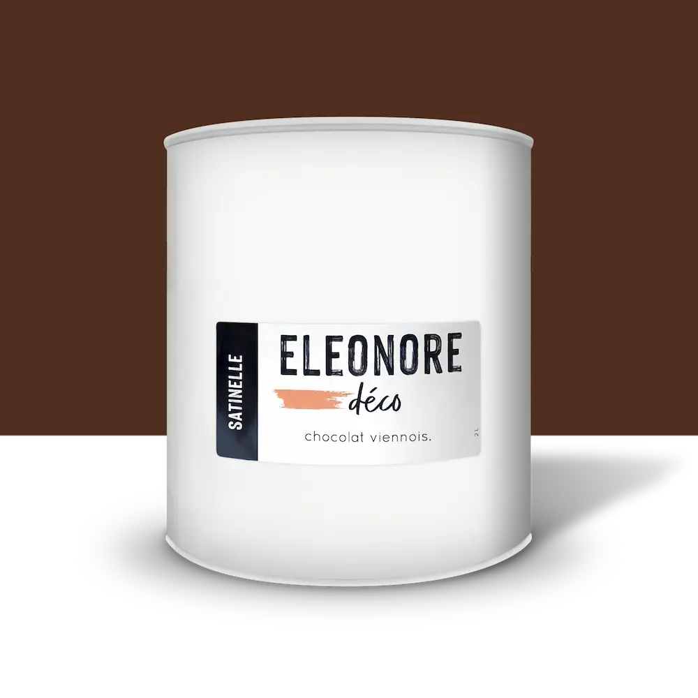 Peinture meuble Satinelle 2 L couleur marron Chocolat viennois – Eléonore Déco